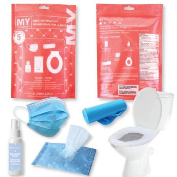 Lot of 5 My Tagalongs Roadtrip Smart Kit Mask Sanitizer Bags Wipes Seat Cover - Picture 1 of 4